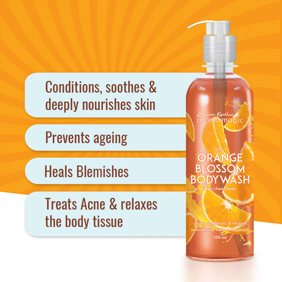 3 in 1 Orange Blossom Body Wash - Image 3