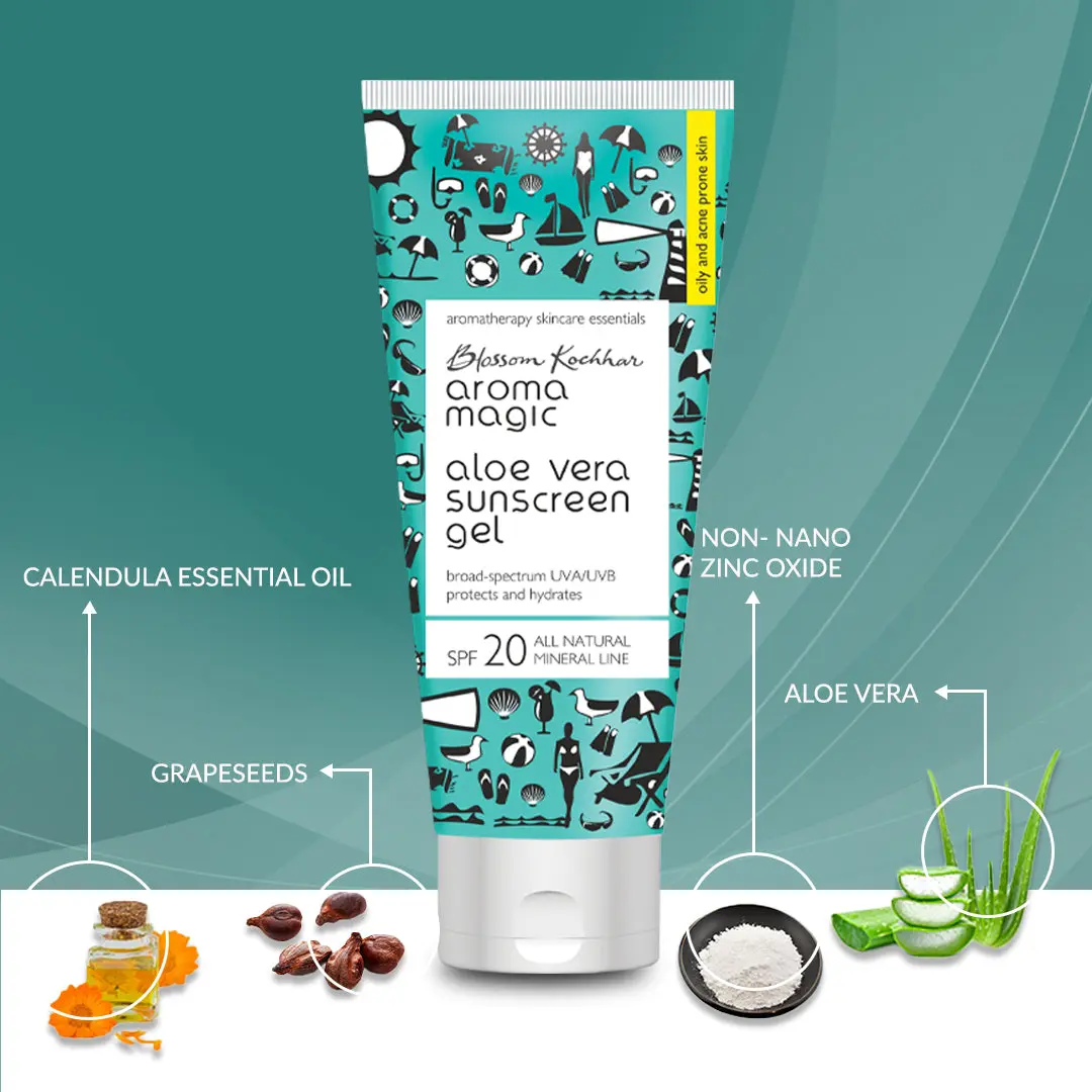 Aloe Vera Sunscreen Gel For Oily and Acne Prone Skin with SPF 20 - Image 5