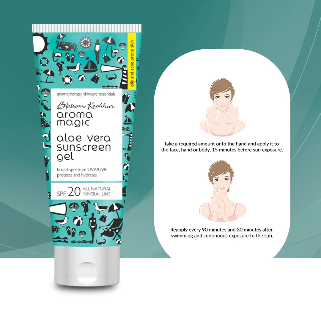 Aloe Vera Sunscreen Gel For Oily and Acne Prone Skin with SPF 20 - Image 6
