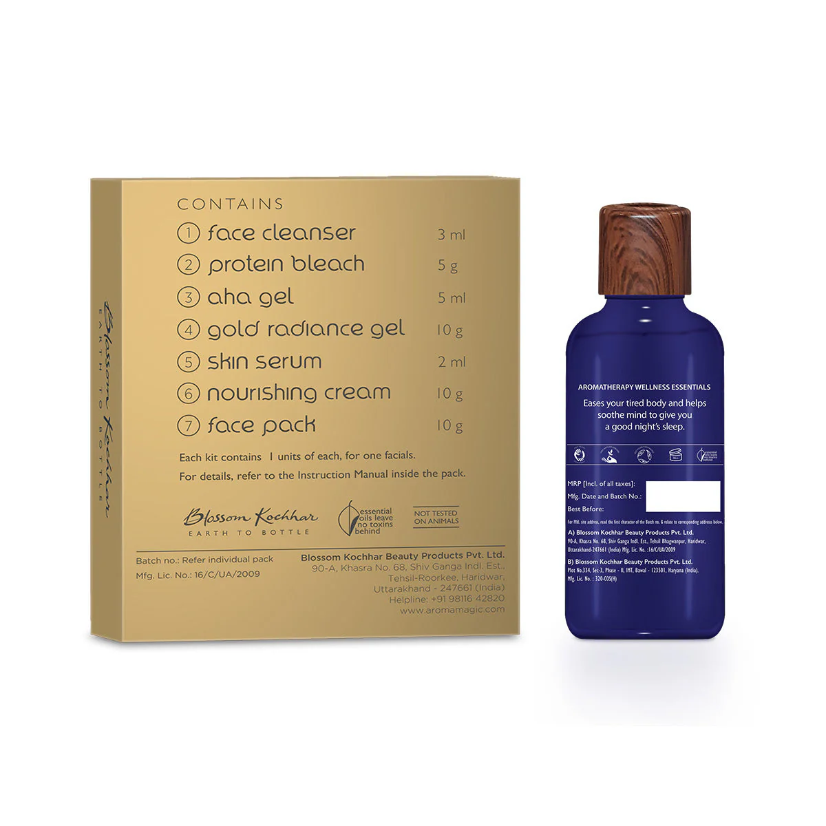 Gold Facial Kit with Good Sleep Curative oil Combo - Image 2