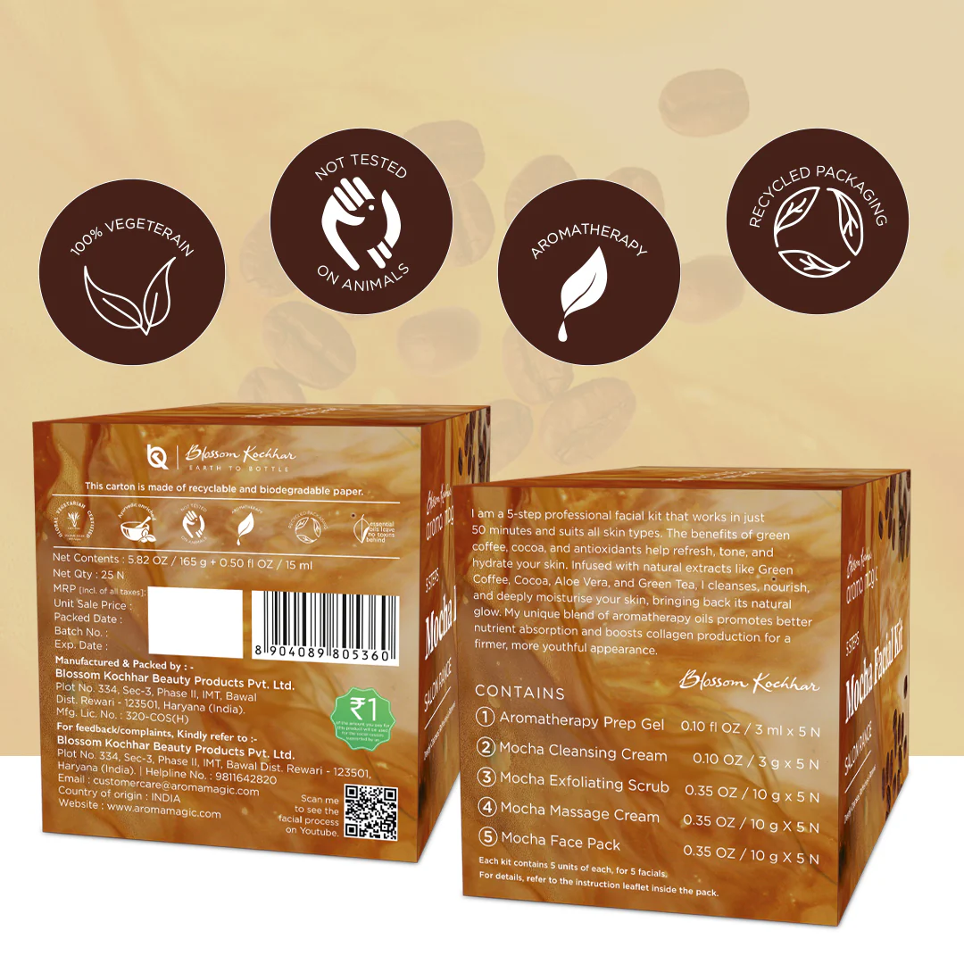 Mocha Skin Rejuvenation Facial Kit For Dull & Dry Skin - Image 5