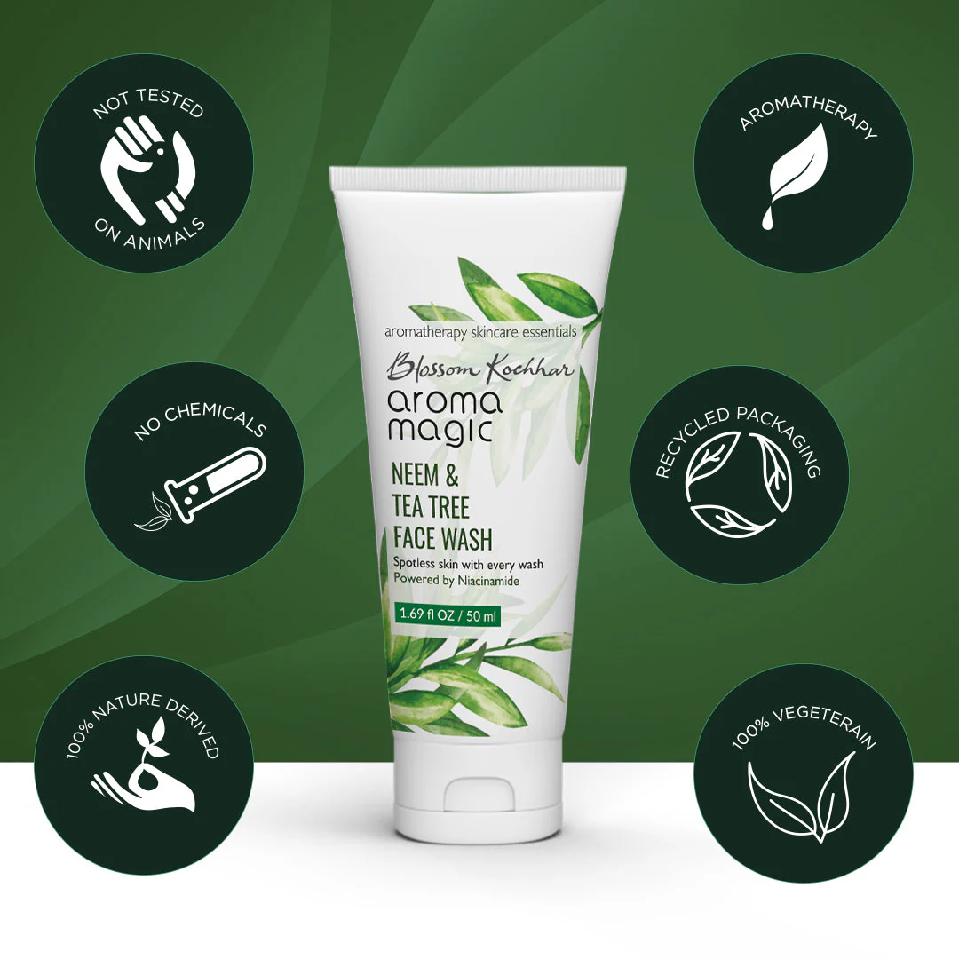 Neem and Tea Tree Niacinamide Face Wash For Oily & Acne Prone Skin - Image 3