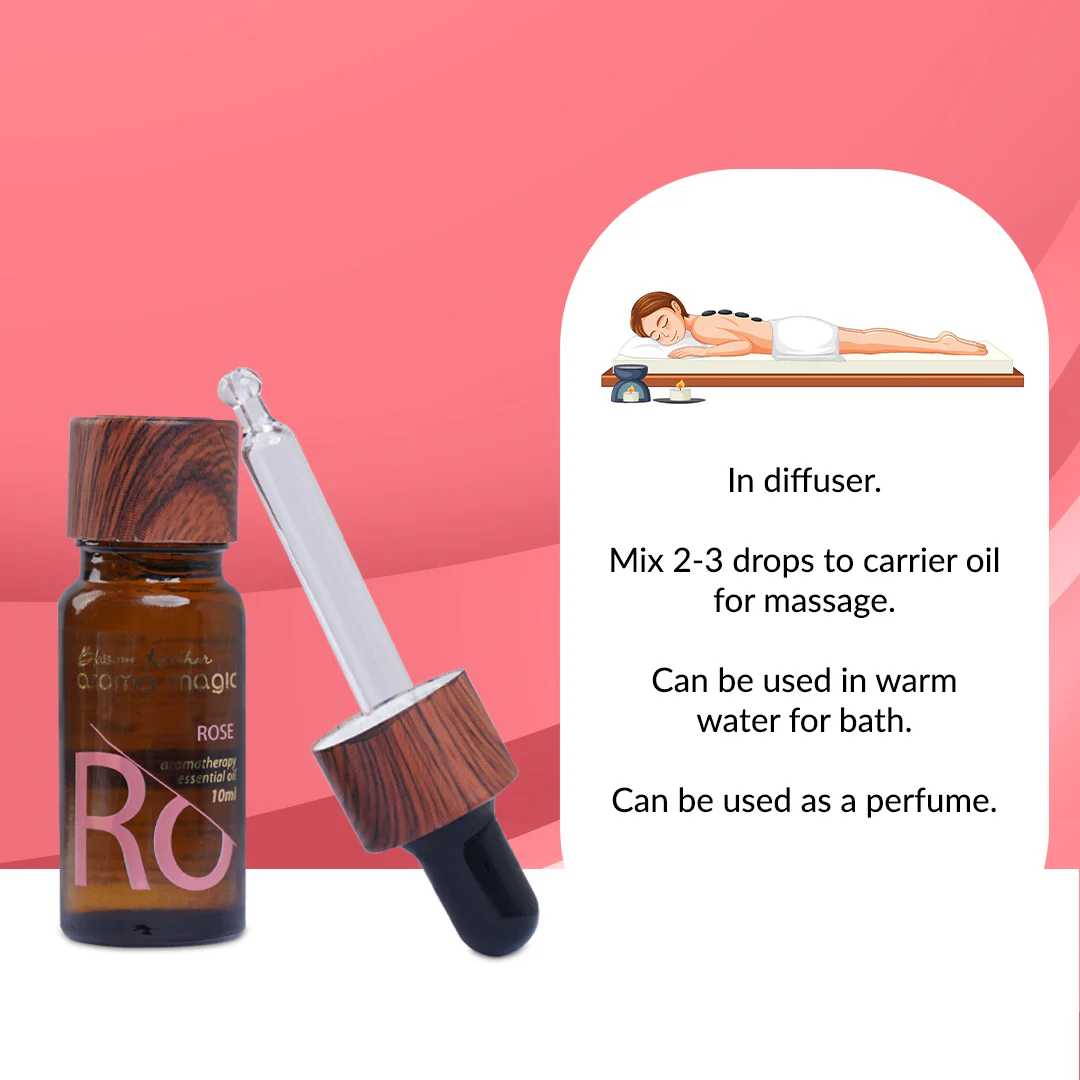 Rose Essential Oil For Skin Toning, Stress & Muscle Relief - Image 5