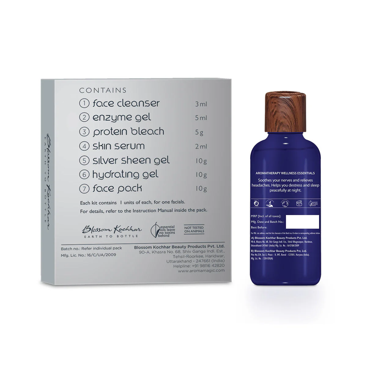 Silver Facial Kit with Headache Relief Oil Combo - Image 2